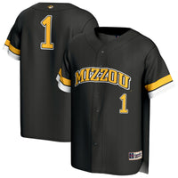 #1 Missouri Tigers GameDay Greats Lightweight Collegiate Baseball Fashion Jersey - Black