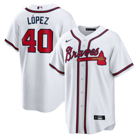 Atlanta Braves Reynaldo Lopez Nike White Home Replica Jersey