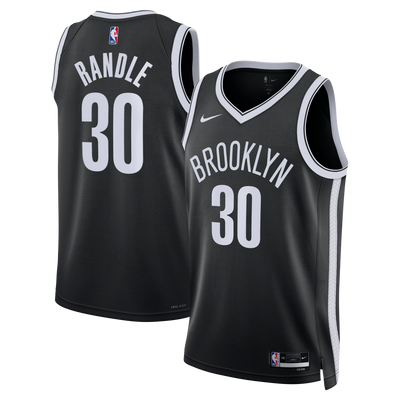 Brooklyn Nets Nike Icon Swingman Jersey- Black - Julius Randle