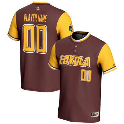 Loyola Chicago Ramblers GameDay Greats NIL Pick-A-Player Lightweight Softball Jersey – Maroon