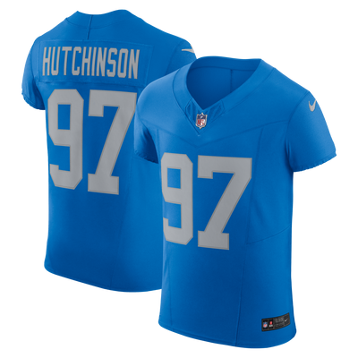 Detroit Lions Aidan Hutchinson Nike Blue Alternate Vapor F.U.S.E. Elite Jersey