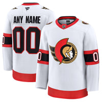 Ottawa Senators Fanatics White Away Premium Custom Jersey