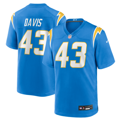 Los Angeles Chargers Michael Davis Nike Powder Blue Game Jersey