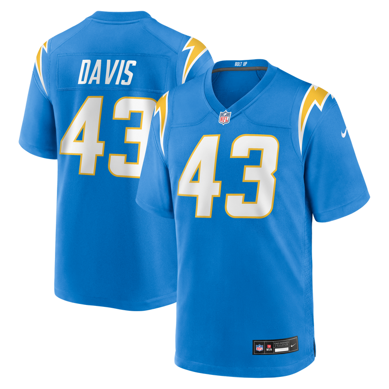 Los Angeles Chargers Michael Davis Nike Powder Blue Game Jersey