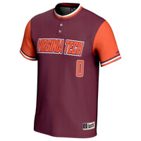 #0 Virginia Tech Hokies GameDay Greats Softball Fashion Jersey - Maroon