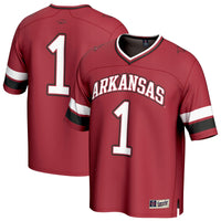 #1 Arkansas Razorbacks GameDay Greats Lightweight Collegiate Football Fashion Jersey - Cardinal