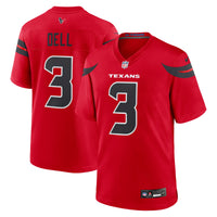 Houston Texans Tank Dell Nike Red Alternate Game Jersey