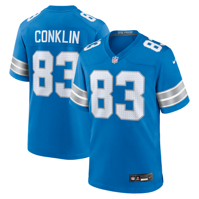 Detroit Lions Tyler Conklin Nike Blue Team Game Jersey