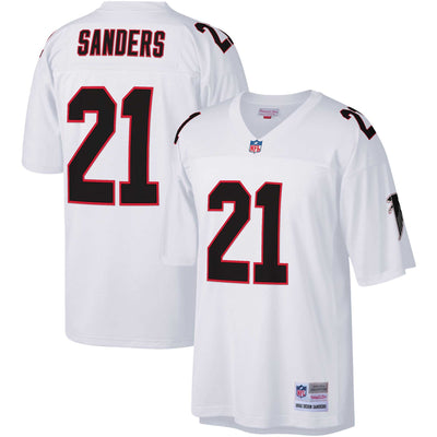 Atlanta Falcons Deion Sanders Mitchell & Ness White Big & Tall 1992 Retired Player Replica Jersey