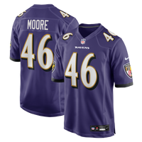 Baltimore Ravens Nick Moore Nike Purple Game Jersey