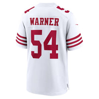 San Francisco 49ers Fred Warner Nike White Player Game Jersey