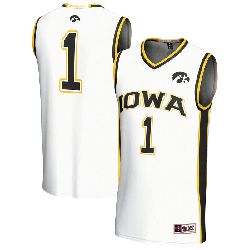 Iowa Hawkeyes GameDay Greats Lightweight Collegiate Basketball Fashion Jersey - White