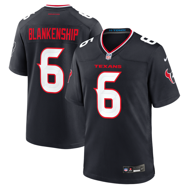 Houston Texans Reed Blankenship Nike Navy Team Game Jersey