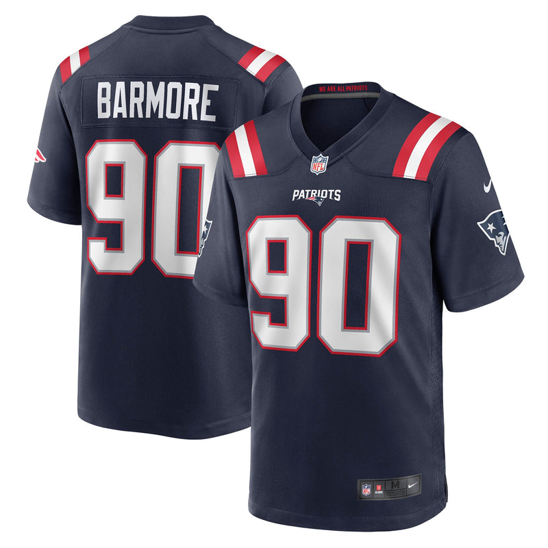 New England Patriots Christian Barmore Nike Navy Player Game Jersey