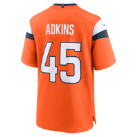 Denver Broncos Nate Adkins Nike Orange Team Game Jersey
