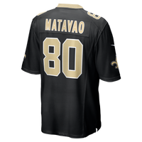 New Orleans Saints Moliki Matavao Nike Black Team Game Jersey