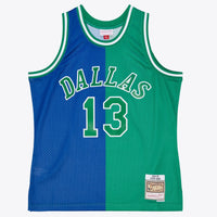 Dallas Mavericks Mitchell & Ness Steve Nash 1998 Split Swingman Jersey - Blue/Green