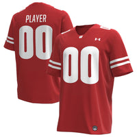 Wisconsin Badgers Under Armour NIL Pick-A-Player Replica Football Jersey - Red