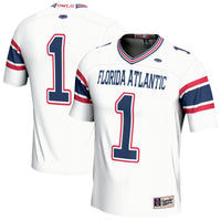 #1 Florida Atlantic Owls GameDay Greats Lightweight Football Jersey - White