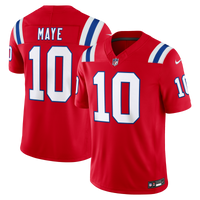 New England Patriots Drake Maye Nike Red Alternate Vapor F.U.S.E. Stitched Limited Jersey