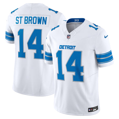 Detroit Lions Amon-Ra St. Brown Nike White Vapor F.U.S.E. Limited Jersey