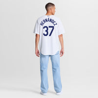 Los Angeles Dodgers Teoscar Hernández Nike White Home Replica Jersey