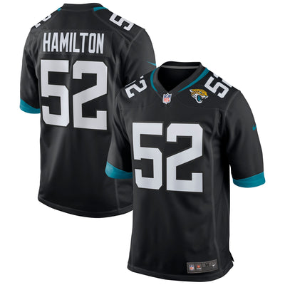 Jacksonville Jaguars DaVon Hamilton Nike Black Game Jersey