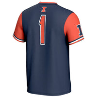 #1 Illinois Fighting Illini GameDay Greats Lightweight Softball Jersey - Navy