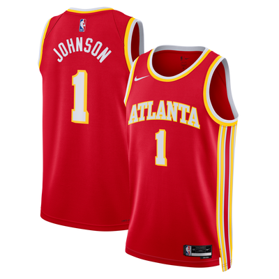 Atlanta Hawks Nike Icon Edition Swingman Jersey - Red - Jalen Johnson -