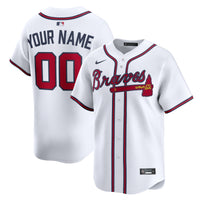 Atlanta Braves Nike White Home Limited Custom Jersey