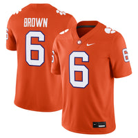 Tyler Brown Clemson Tigers Nike NIL Football Game Jersey - Orange