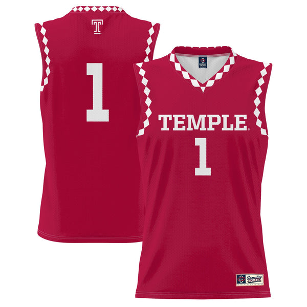 #1 Temple Owls GameDay Greats UnisexLightweight Basketball Fashion Jersey - Red