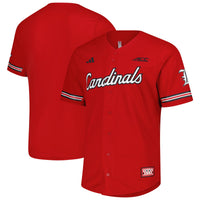 Louisville Cardinals adidas Reversible Retro Full-Button Baseball Jersey - Red
