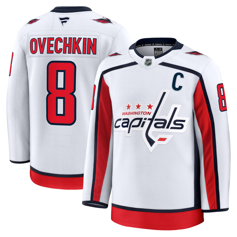 Washington Capitals Alexander Ovechkin Fanatics White Away Premium Jersey