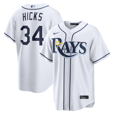 Tampa Bay Rays Liam Hicks Nike White Home Replica Jersey
