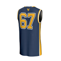 West Virginia Mountaineers GameDay Greats Lightweight Collegiate Basketball Fashion Jersey - Navy
