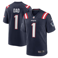New England Patriots Number 1 Dad Nike Navy Game Jersey