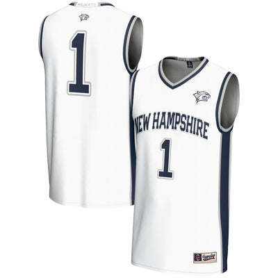 #1 New Hampshire Wildcats GameDay Greats Lightweight Basketball Jersey - White