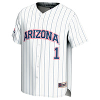 #1 Arizona Wildcats GameDay Greats Lightweight Baseball Fashion Jersey - White
