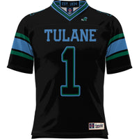 #1 Tulane Green Wave GameDay Greats Football Jersey - Black