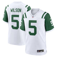 New York Jets Garrett Wilson Nike White Classic Alternate Game Jersey