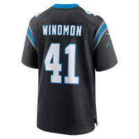 Carolina Panthers Jacoby Windmon Nike Black Team Game Jersey