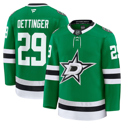 Dallas Stars Jake Oettinger Fanatics Kelly Green Home Premium Jersey