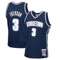 Mitchell & Ness Allen Iverson Navy Georgetown Hoyas 1995/96 Swingman Replica Jersey