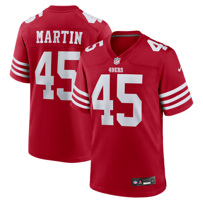 San Francisco 49ers Nick Martin Nike Scarlet Team Game Jersey