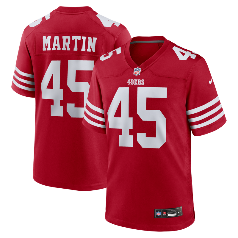 San Francisco 49ers Nick Martin Nike Scarlet Team Game Jersey