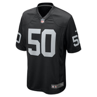 Las Vegas Raiders Jacob Bobenmoyer Nike Black Game Player Jersey