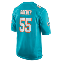 Miami Dolphins Aaron Brewer Nike Aqua Game Jersey
