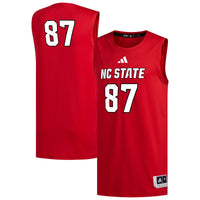 #87 NC State Wolfpack adidas Replica Basketball Jersey - Red