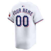 Texas Rangers Nike White Home Limited Custom Jersey